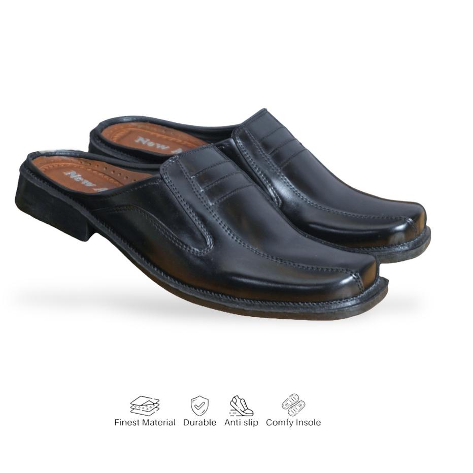 Hot Sepatu Slop Pria Sandal Slop Pria Sepatu Sandal Pria Kulit Asli Casual | Slop Lois 1 ダ