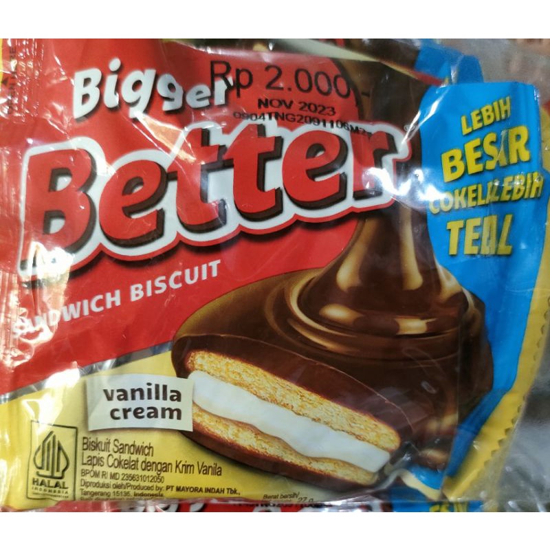 

Better sandwich biskuit 1pak isi 10sachet @27gr ED nov 25