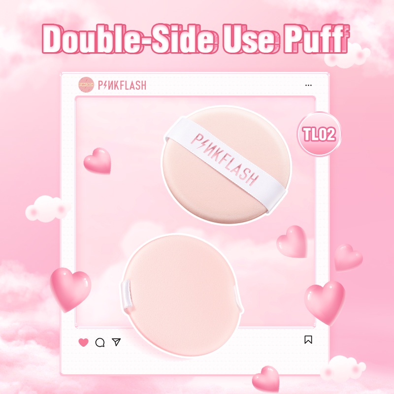 PINKFLASH Double-Side Use Puff Air cushion Soft Cosmetic Puff Beauty Comfortable Touch makeup Puff  Tools