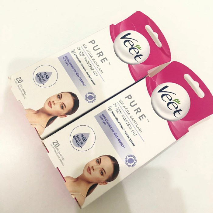 Wax Veet Face Wax Strip Hypoallergenic Kemasan 20 Wax Strip