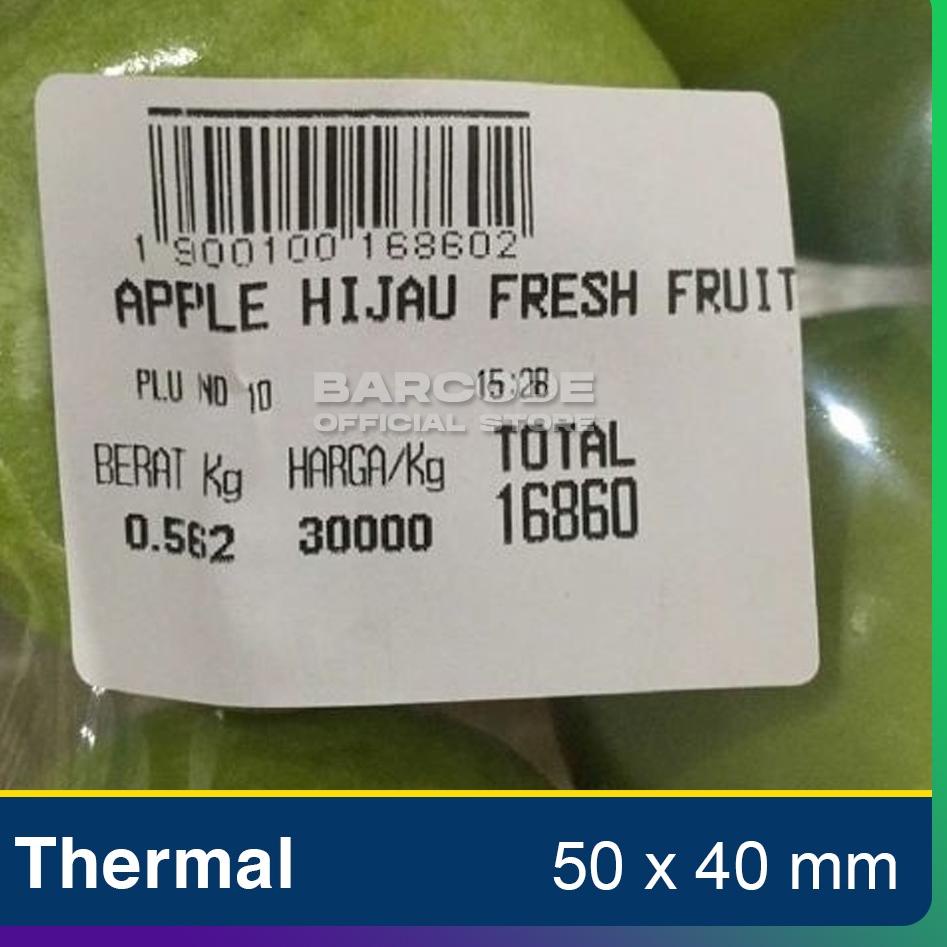 

❋Produk✦ IS8PA Label Thermal Stiker Timbangan Digital Digi 50 X 40 mm - 50x40 mm - 50x40mm - Buah Syaur Swalayan J58 Ready