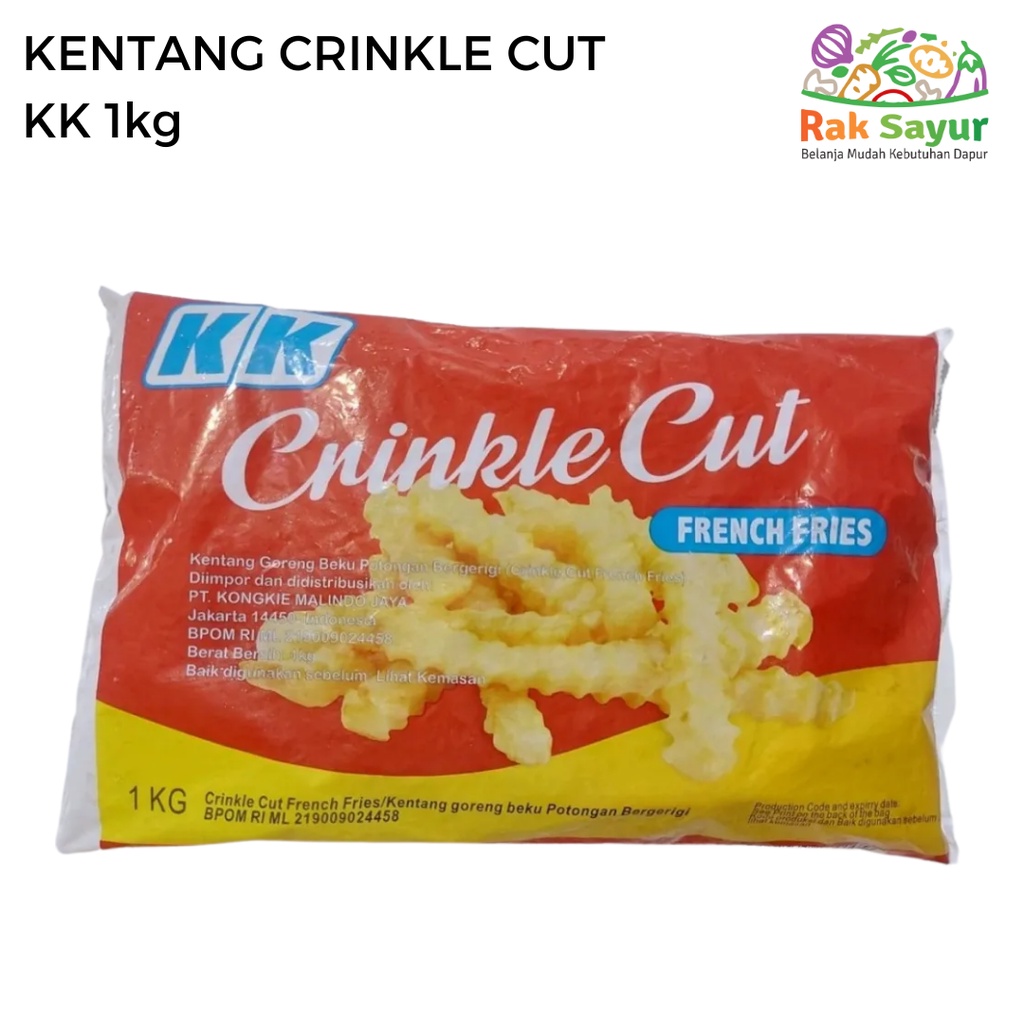 

Kentang Crincle Cut KK 1kg French Fries Frozen Food Rak Sayur Padang