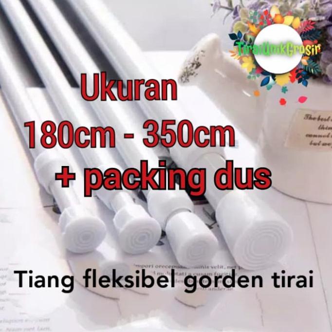 Promo tiang tirai/tiang fleksibel gorden tirai ukuran 180cm-350cm