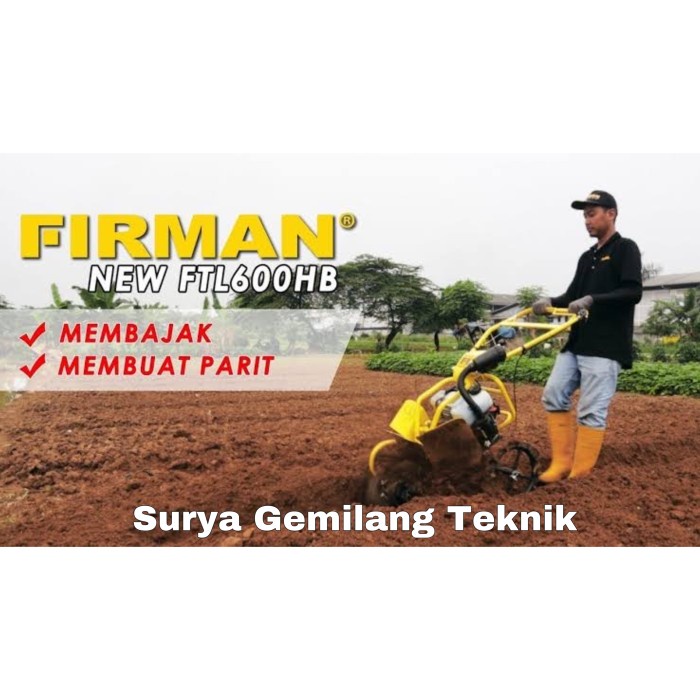 Cultivator Firman Ftl600Hb Mesin Traktor Tiller Bajak Tanah