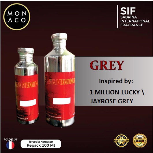 BIBIT PARFUM 1 MlLLLlON LUCKY. / JAY.R0SE. GREY BY SIF - ASLI 100%