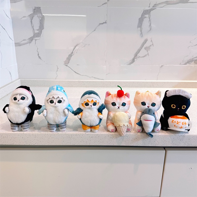 Dekorasi Liontin Plush Kucing Udang Goreng Nyaman Untuk Hadiah Xmas Anak