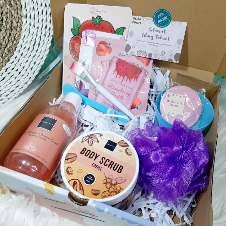 

(V-A9A)[✪] HAMPERS GIFT BOX / HAMPERS SCARLETT WHITENING/ HAMPERS BIRTHDAY/HAMPERS GRADUATION murah