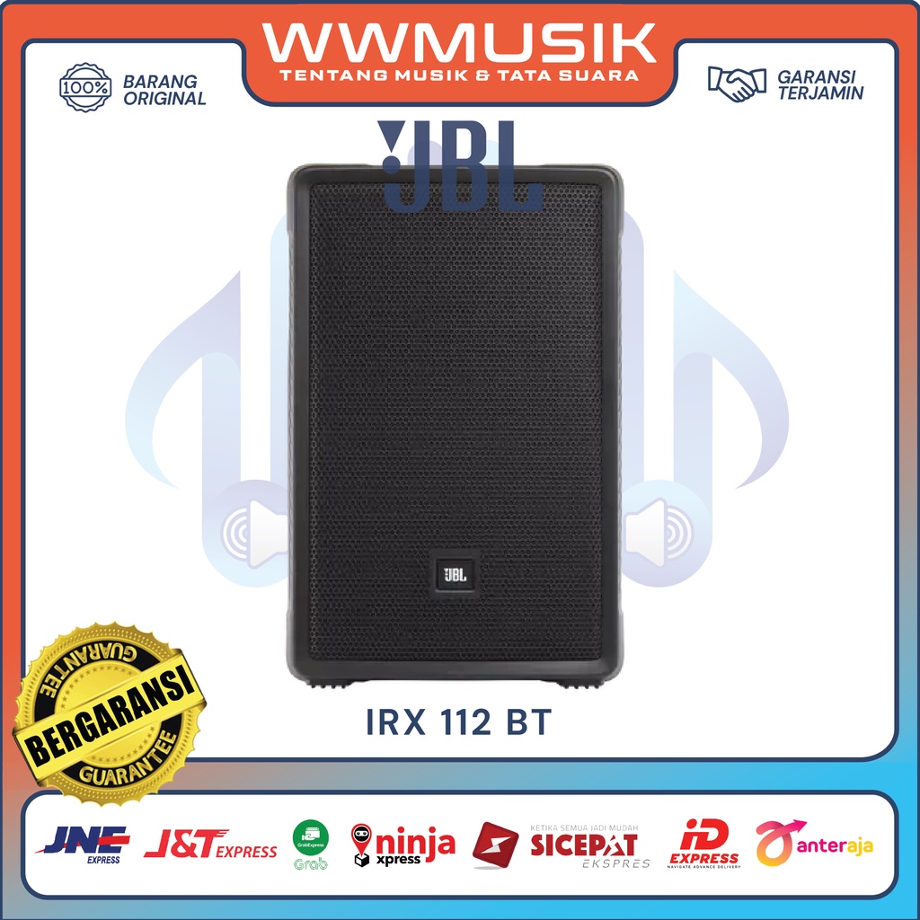 Speaker Portable Aktif JBL IRX112BT IRX-112BT IRX 112 BT Series 12 Inch Bluetooth Salon Active Sound System Event Karaoke Pemula Professional Original ORI Kualitas GARANSI RESMI 12 Bulan Distributor Harga Murah Terjangkau