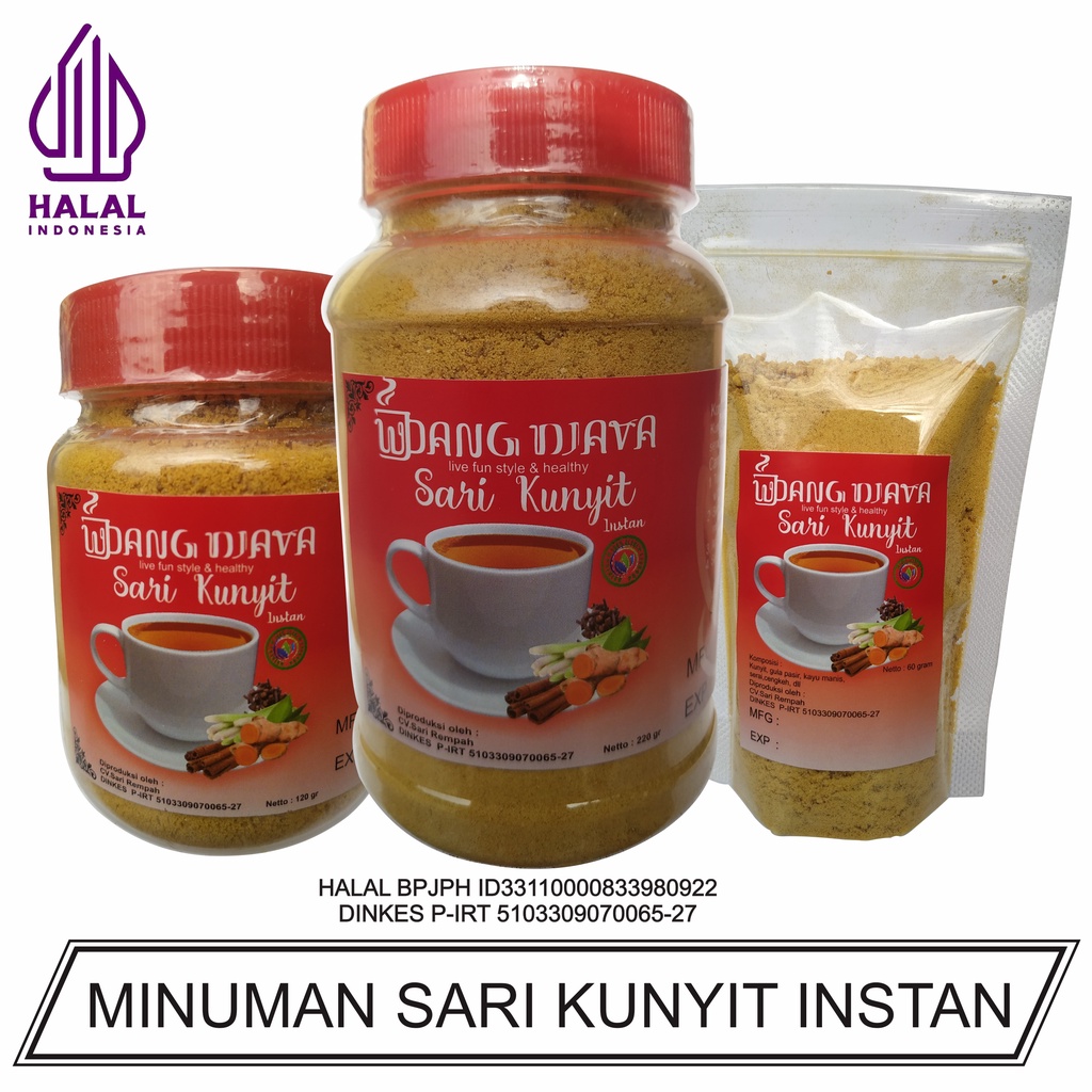 

Minuman Kunyit Instan / Serbuk Alami Siap Seduh