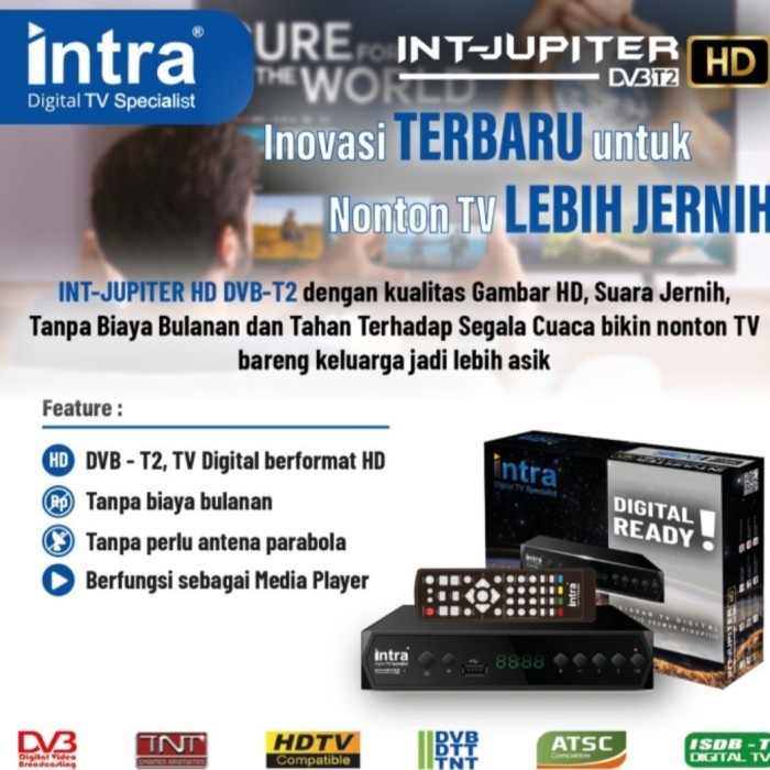 &<&<&<&] SET TOP BOX DVBT2 "INTRA Jupiter" HD RECEIVER TV DIGITAL
