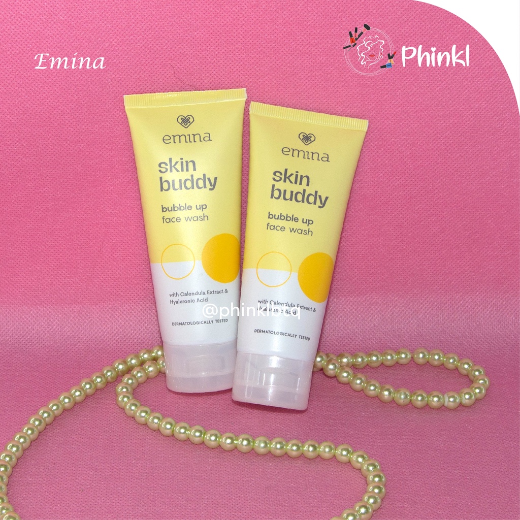 `ღ´ PHINKL `ღ´ ╰☆☆ 𝔢мιℕά ☆☆╮ Emina Skin Buddy Bubble Up Face Wash sabun cuci muka cocok untuk remaja kulit sensitif