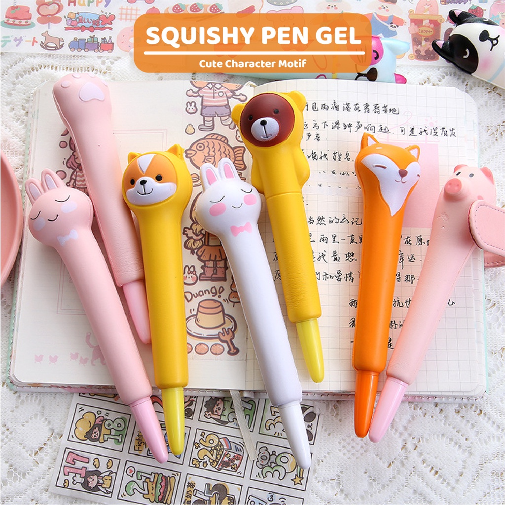 MSY Pulpen MARSMELLOW Gel Desain Kartun Lucu Lembut Slow Rebound Untuk Pelajar/pen lucu