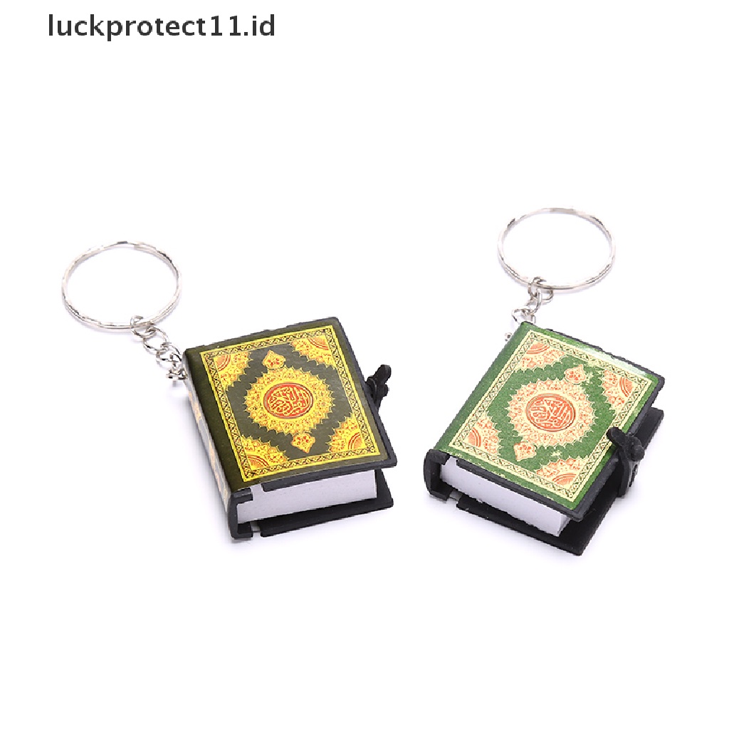 /Fashion Hot//// Gantungan Kunci Islami Alquran Arab Mini Allah Kertas Asli Bisa Baca Liontin Keyring.