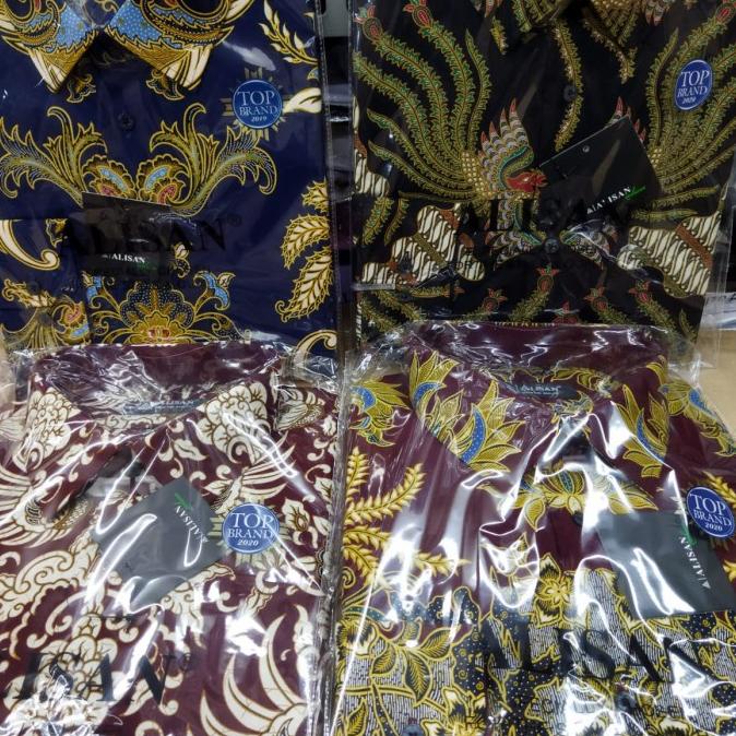 kemeja Alisan batik lengan panjang ( reguler )size jumbo 16,5 - 17,5