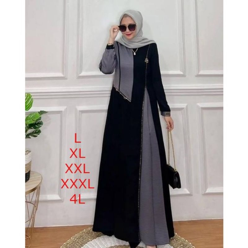 Ganis Fashion Wanita Dewasa Gmis Ibuibu Pengajian Gamis Terbaru 2026 Premium Dress Wanita Muslimah S