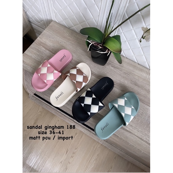 GJAZ SANDAL JELLY WANITA GINGHAM 188