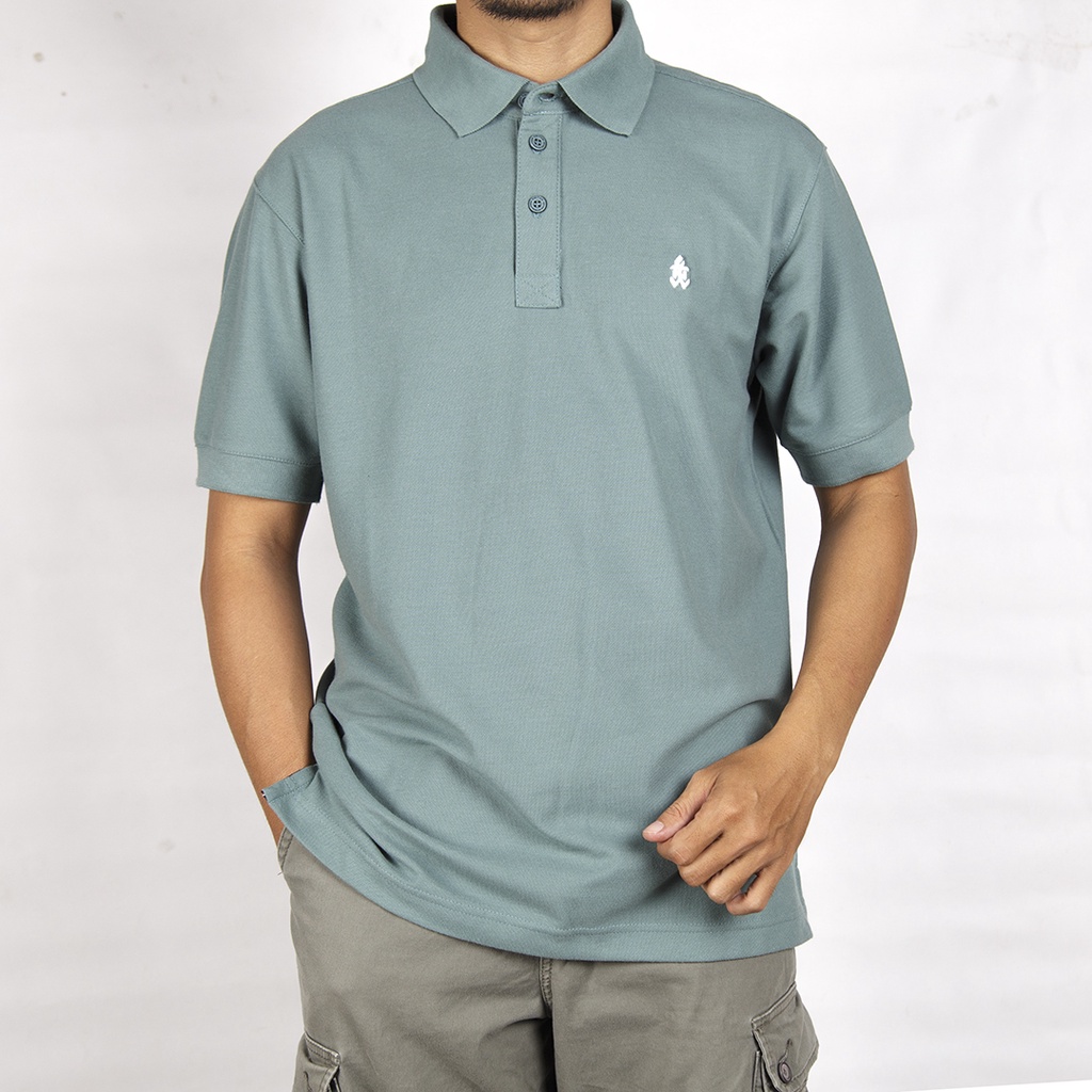 Jual Kwitan Kaos Kerah Polo Shirt Mineral Green Shopee Indonesia