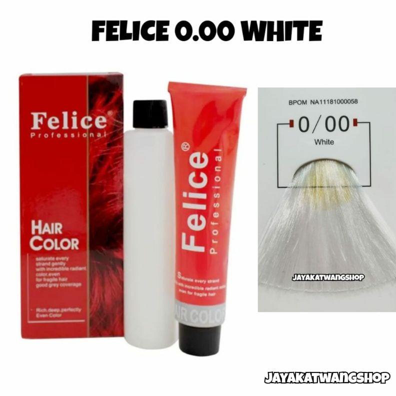 Promo YWAQR FELICE Hair Color 0.00 White / Semir Rambut Felice / Pewarna Rambut Permanen 52 Terupdat