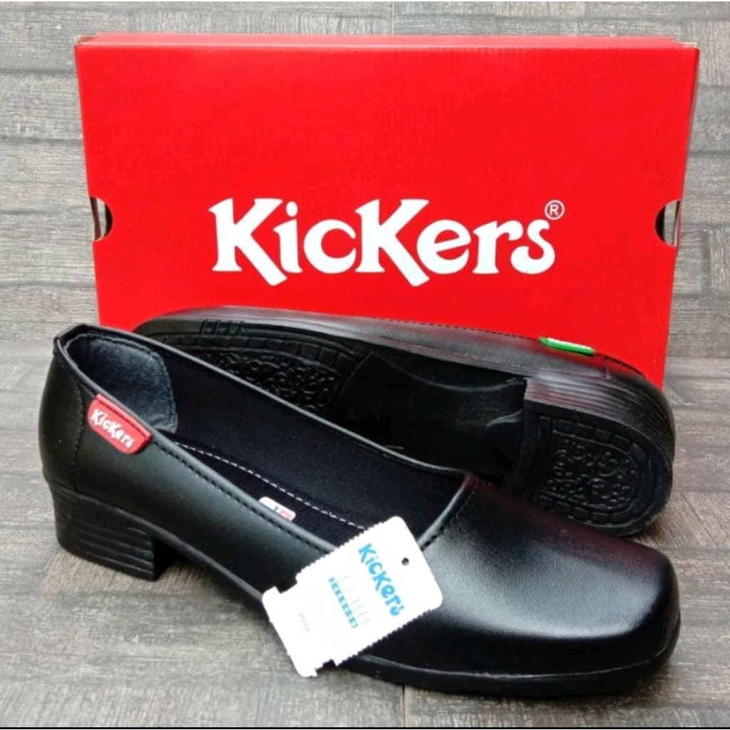 PROMO 12.12 Sepatu Pantofel Wanita Hitam Hak 3cm