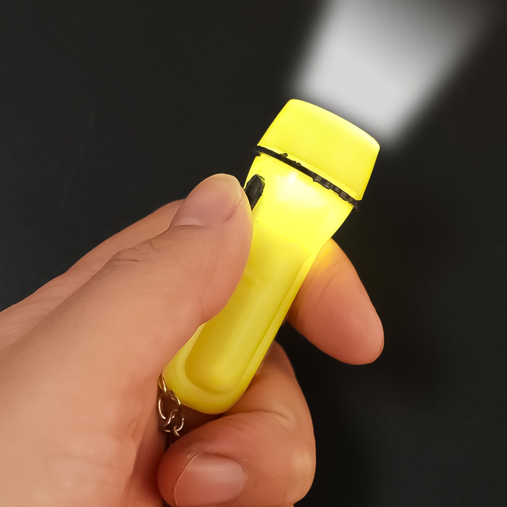 [Harga Grosir] [Warna Random] Senter Portable Travel Untuk Camping Senter Praktis Mini Dengan Gantungan Kunci Pocket Light Torch for Emergency Handheld Senter Mini LED