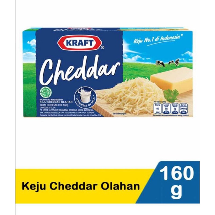 

kraft keju cheddar olahan 160g