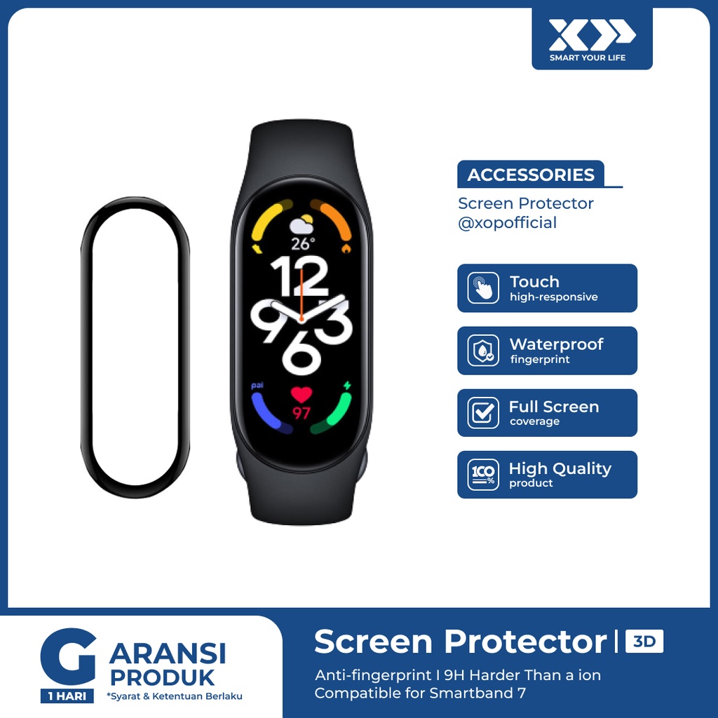 Screen Protector 3D / Tempered Glass Mi Band 7 Smartband