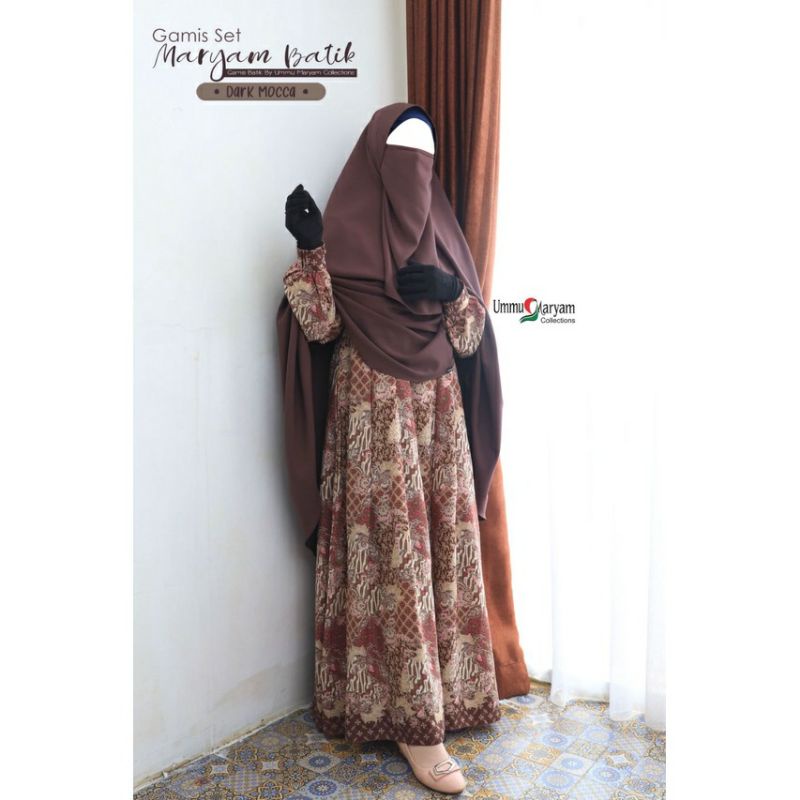 gamis batik ummu maryam / gamis batik maryam xl  diskon