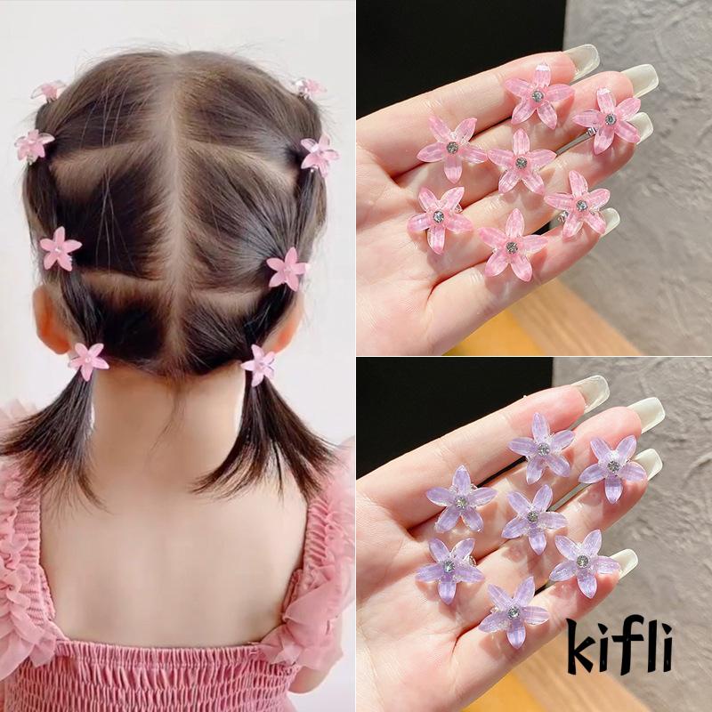 [KD] Anak-anak Rambut Dikepang Bunga Kecil Jepit Rambut Gadis Kecil Lucu Mini Hairpin Aksesori Rambut