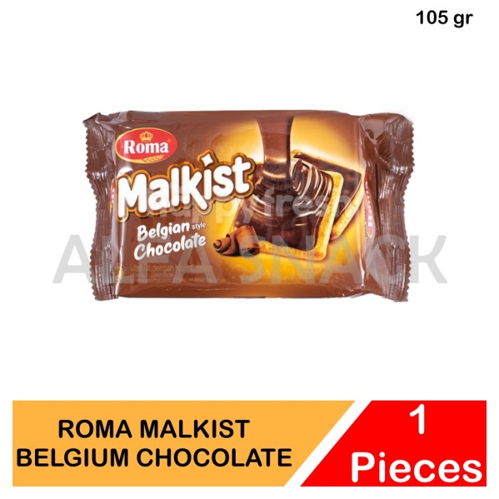 

Roma Malkist Crackers Belgian Chocolate | Coklat Family Pack 90 gram