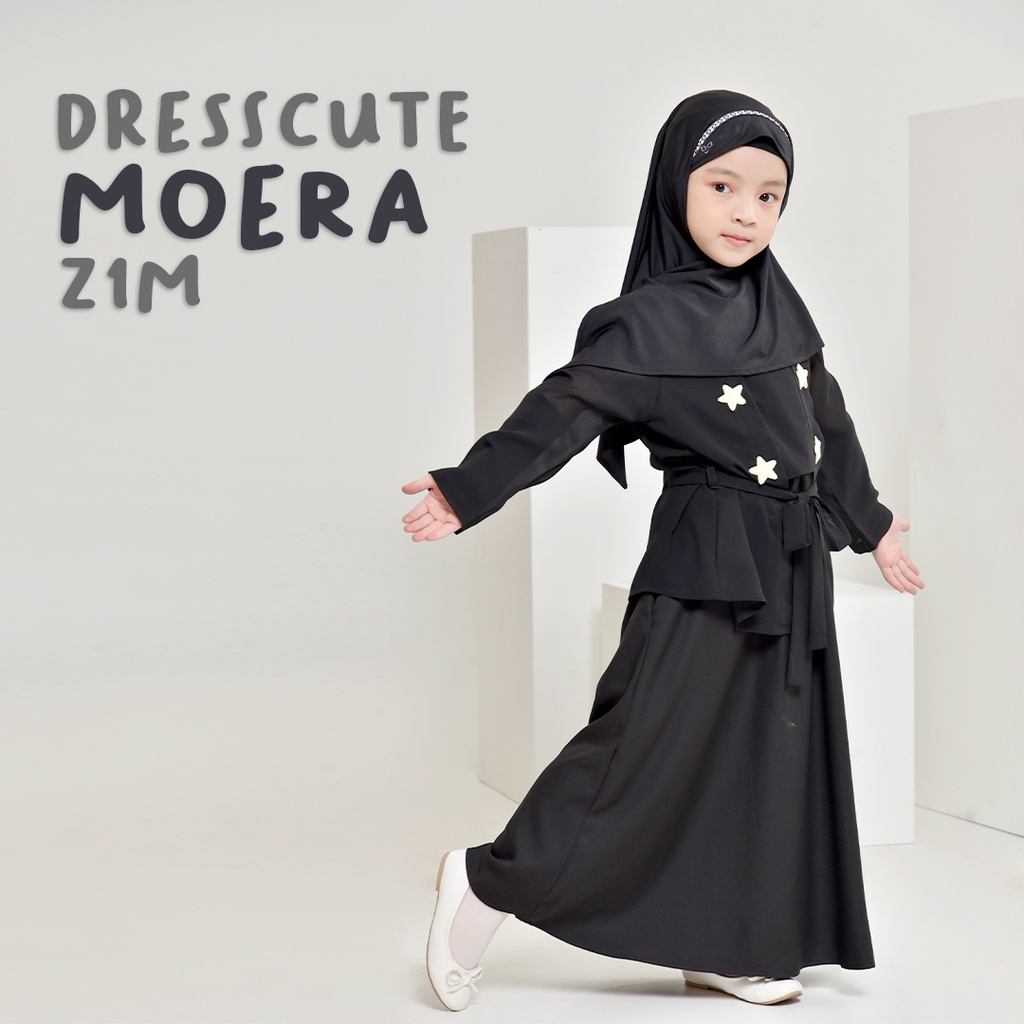 Bani Batuta - Gamis Drescute Anak Moera Exclusive-200	 Hitam