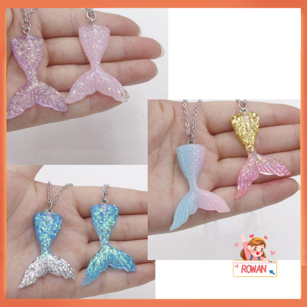 R-flower Beauty Mermaid Alloy Perhiasan Wanita Kalung Anti Karat