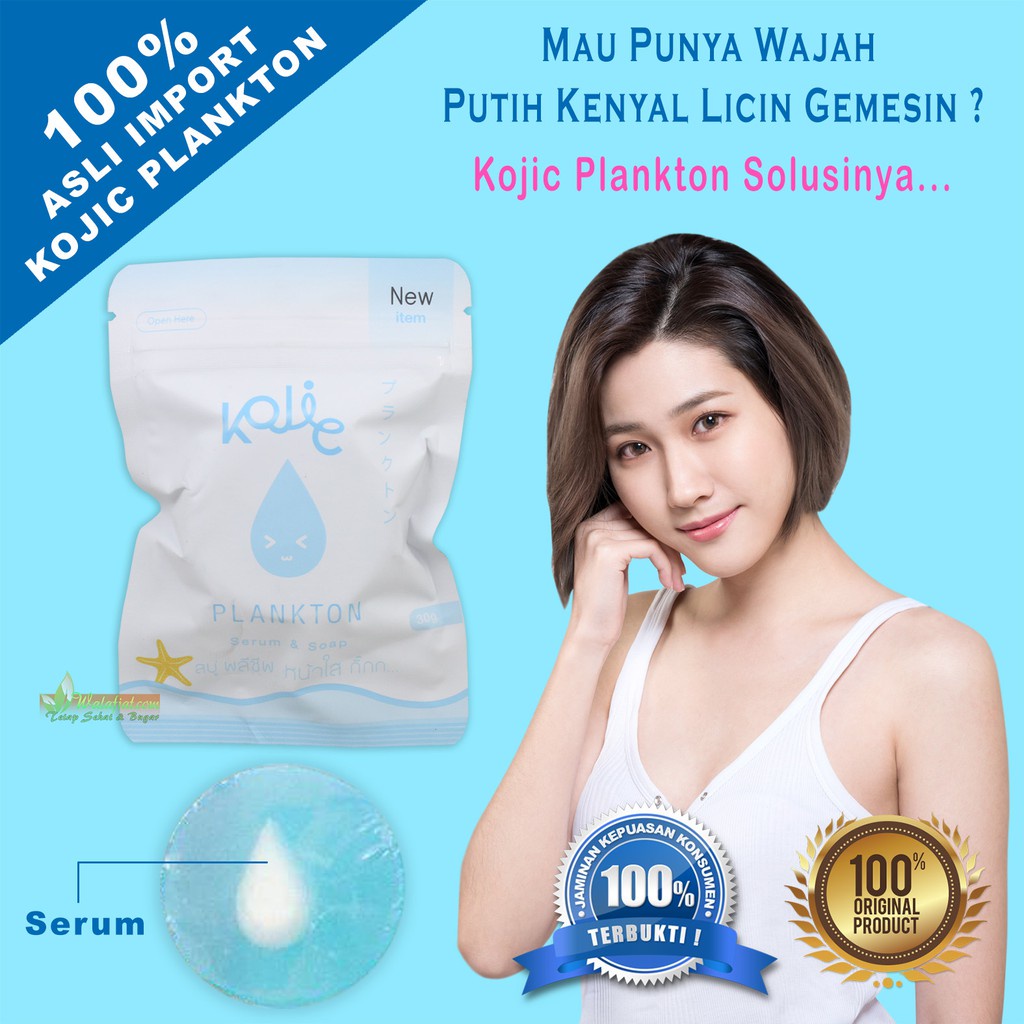 SABUN KOJIC PLANKTON THAILAND PEMUTIH WAJAH 40 &amp; 90 GRAM BPOM//SABUN PEMUTIH