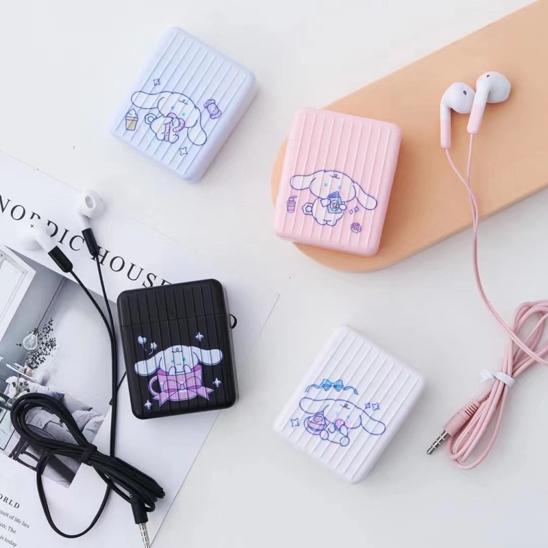 [ XY 78 ] Set Headset earphone karakter IMUT CUTE DOG &amp;LUCU / Wadah Earphone in ear