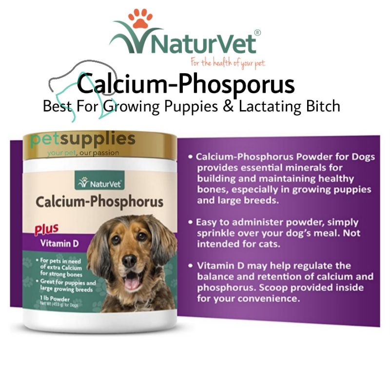 Vitamin Kalsium Anjing NATURVET CALCIUM PHOSPHORUS Plus VITAMIN D