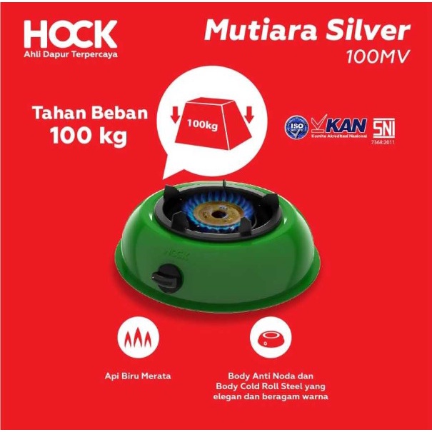 Kompor Hock 100MV Kompor Gas 1 Tungku Dengan Api Biru + Lebih Cepat Panas