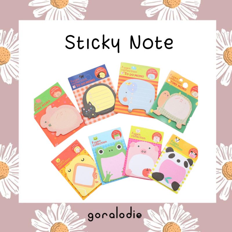 

STICKY NOTES MOTIF HEWAN TEMPELAN KERTAS CATATAN MEMO NOTE KARAKTER ANIMAL MINI LUCU UNIK