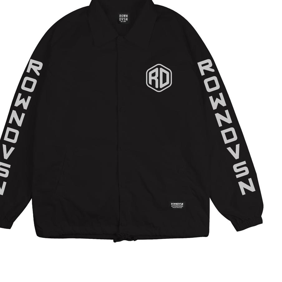 Model Baru  Rown Division Official Coach Jacket Black - Rowndvsn Jaket Tudor Hitam 스