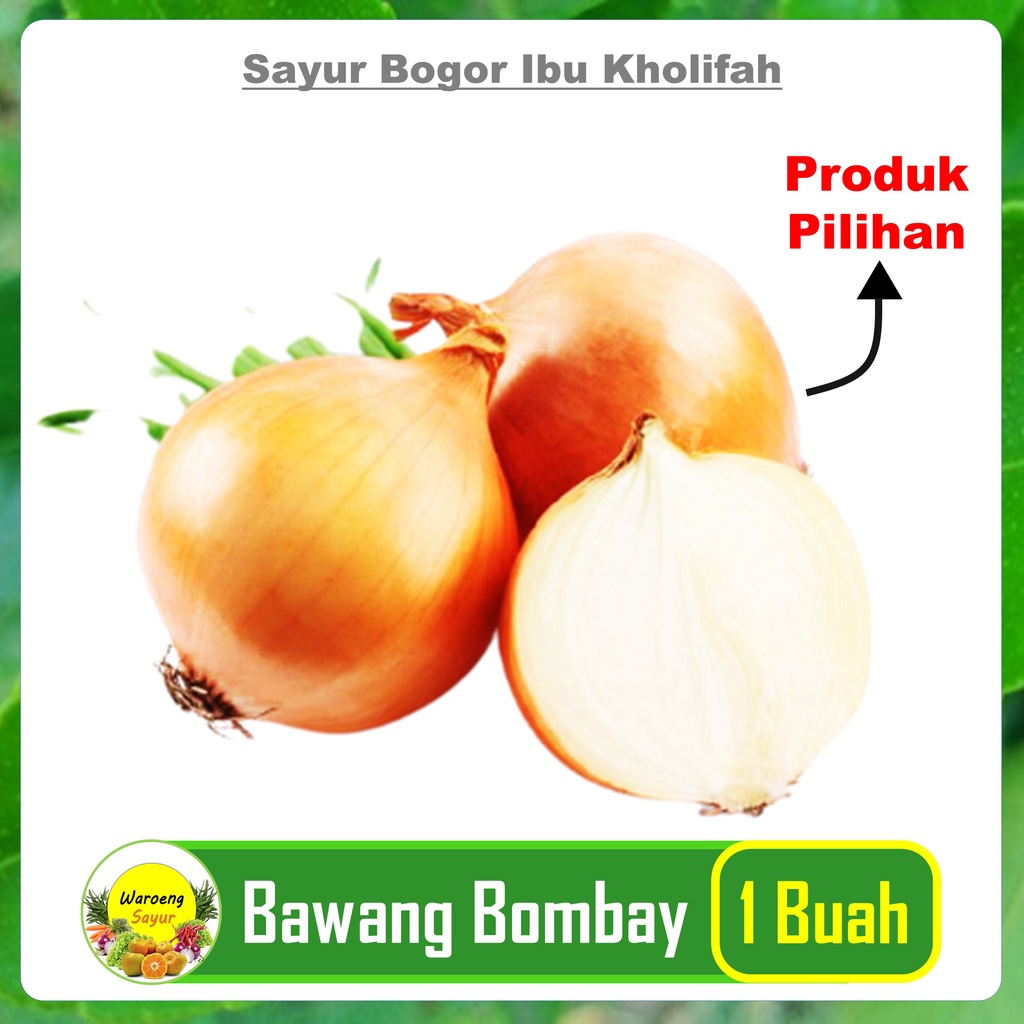 

Bawang Bombay Bombai 1 Buah Makanan Bumbu Dapur Sayur Segar Bogor