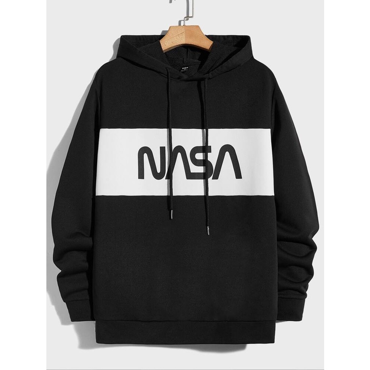 NASA BLOCK Jumper Hoodie II  Sweater Hoodie Trendy II Sweter Oblong Topi Sz M - XL ( Pria &amp; Wanita / Anak &amp; Dewasa )