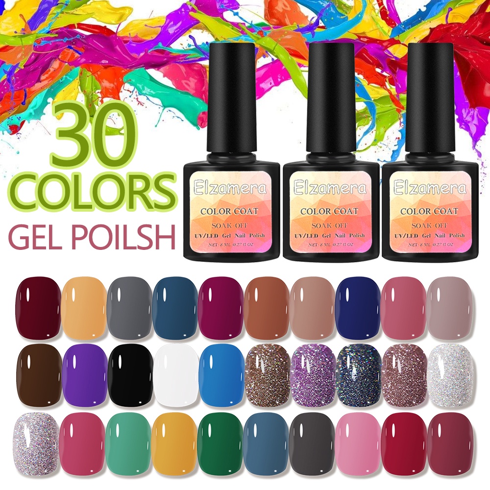 Set Kutek Gel Lampu Kuku UV 18W 9 Warna Cat Kuku Gel, Set Peralatan Manikur Seni Kuku, Atasan dan Tidak Mengilap dengan Lapisan Dasar 22pcs alat set manikur base&amp;top cat kuku