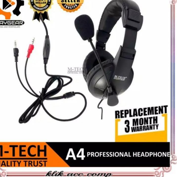 Sale M TECH Headset Gaming M-tech A4 / headset pc / headset laptop plus microphone