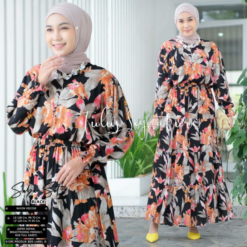 SABA SET BY TULUS SIGNATURE / ONESET MOTIF MUSLIMAH / Setelan rok wanita kekinian rekomended