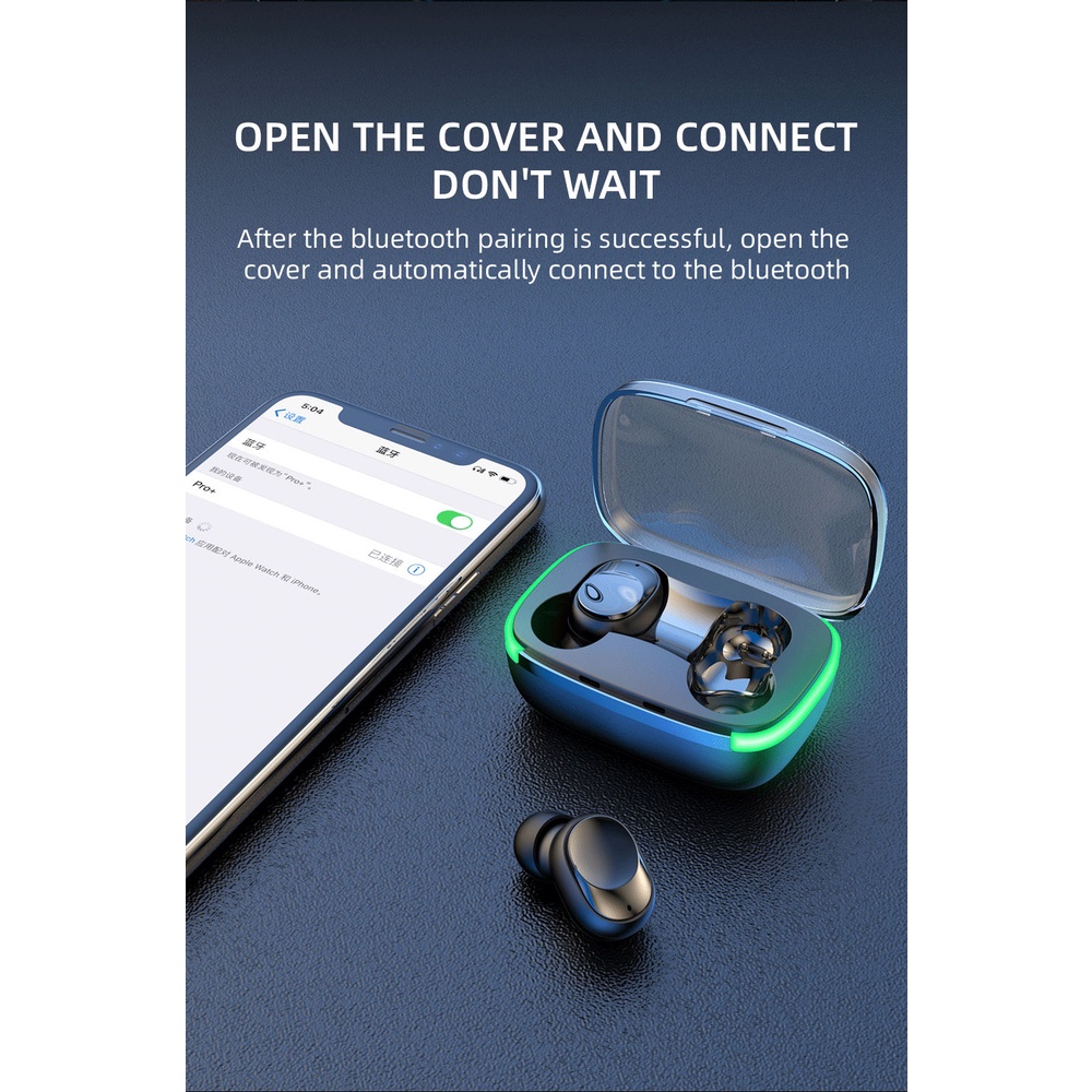 TWS Y60 earphone Bluetooth SHOCK BASS Stereo music telfon gaming daily wireless headset Smart Touch with mic