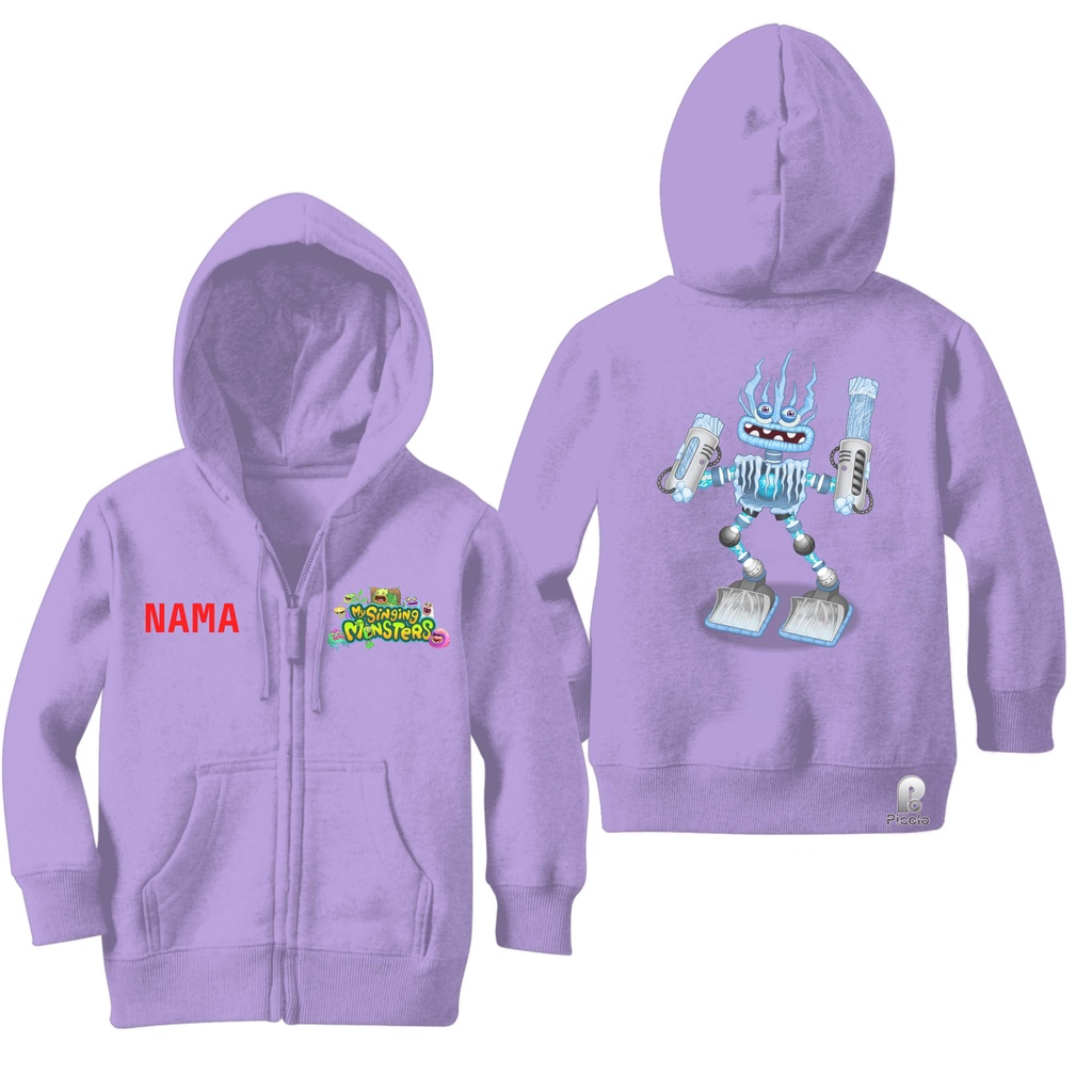 SWEATER HOODIE ZIPPER ANAK MOTIF EPIC WUBBOX MY SINGING MONSTER UNISEX (FREE NAMA)