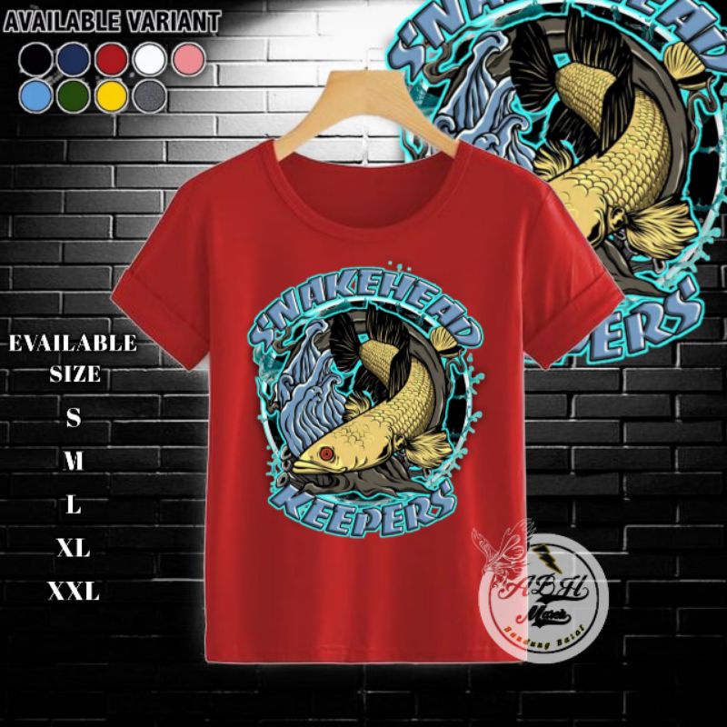 Baju Kaos T-shirt Distro Anak Laki-laki/perempuan gambar Ikan CHANNA SNAEKEHEAD murah/import/bagus b