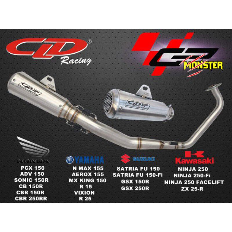 Knalpot CLD Racing GP Monster GSX 150,R15 V3,R15 V2,Sonic,New CB150R,Fu