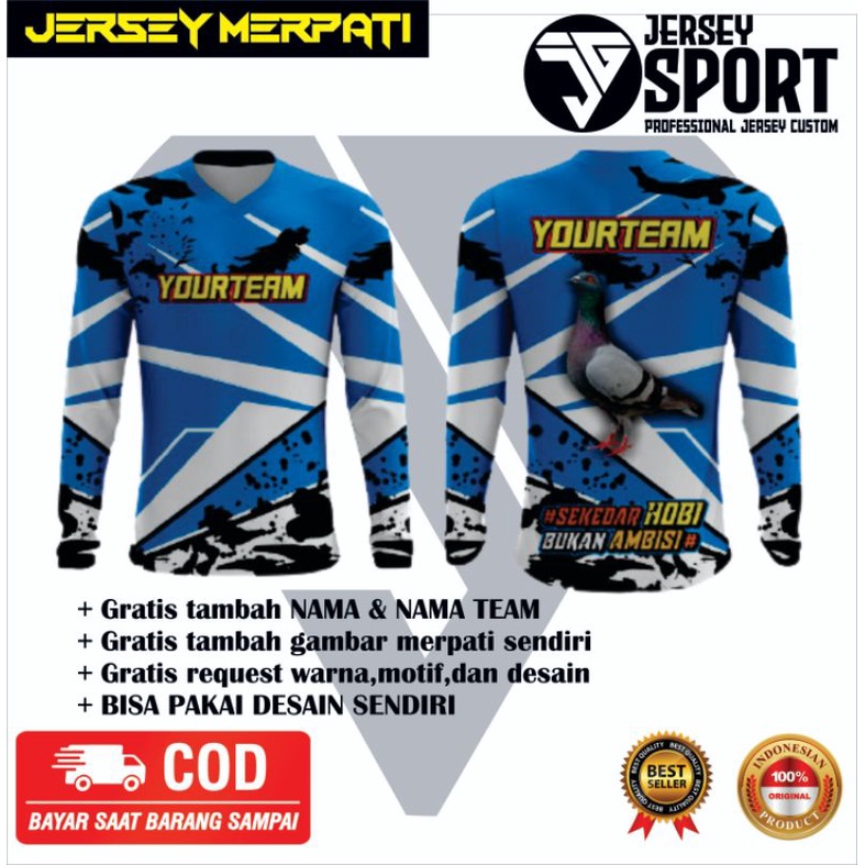 [ BISA COD ] Jersey & Jaket MERPATI BALAP CUSTOM DESAIN