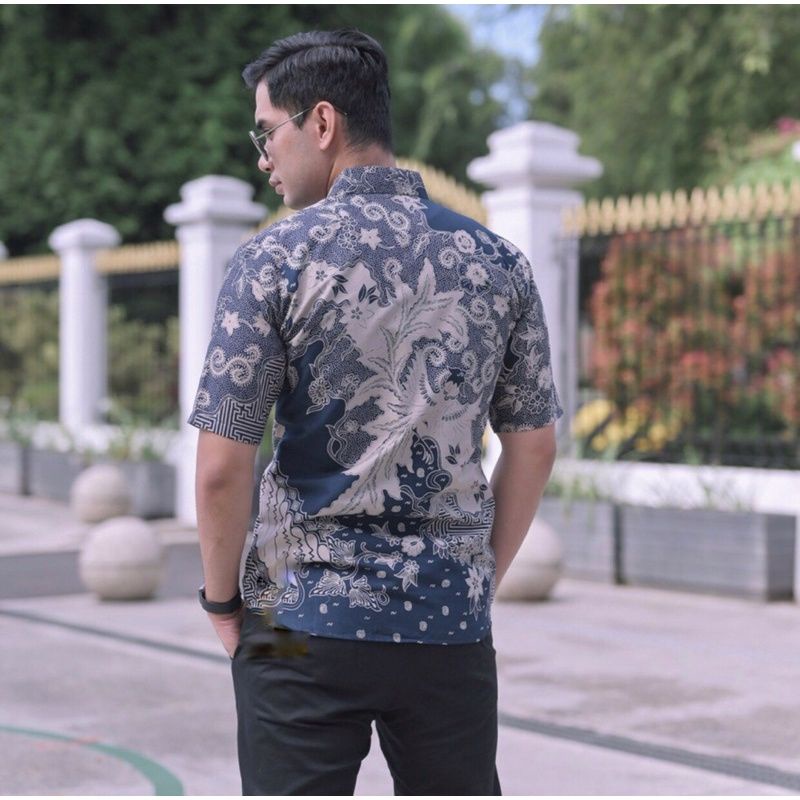 Baju Batik Pria Slimfit Lengan Pendek Kemeja Batik Pria Modern Lapis Furing Kemeja Batik Solo Pria Lapis Furing