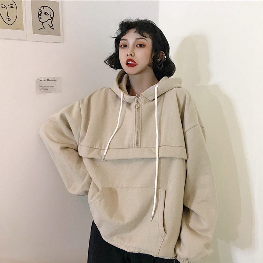 ZAIRA HOODIE SWEATER OVERSIZE WANITA - SWEATSHIRT PAKAIAN WANITA KOREAN STYLE KEKINIAN