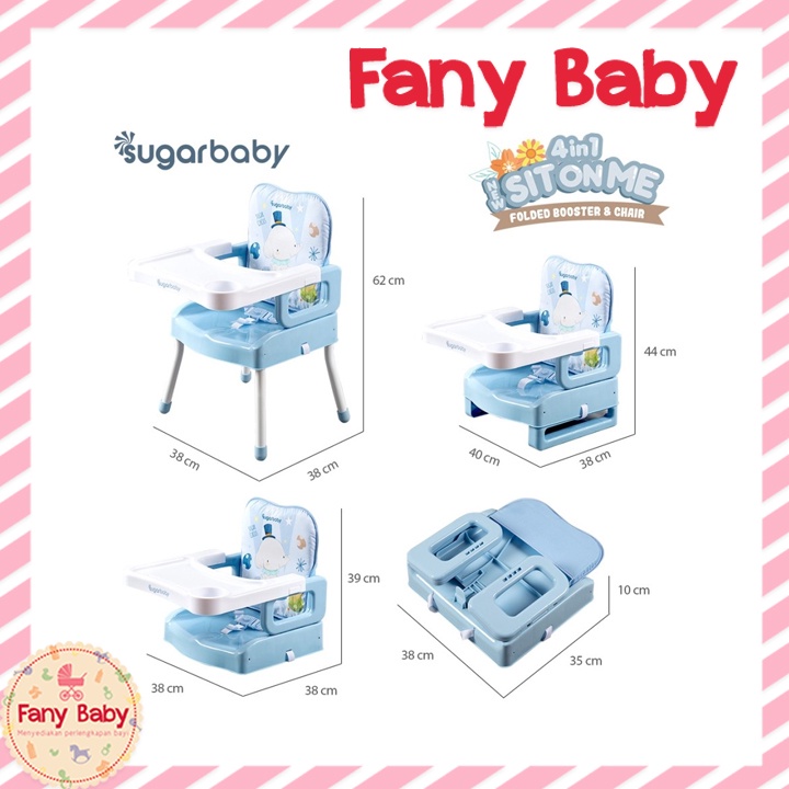 SUGAR BABY 4IN1 SITONME FOLDED BOOSTER &amp; CHAIR